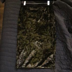 Metallic pencil skirt